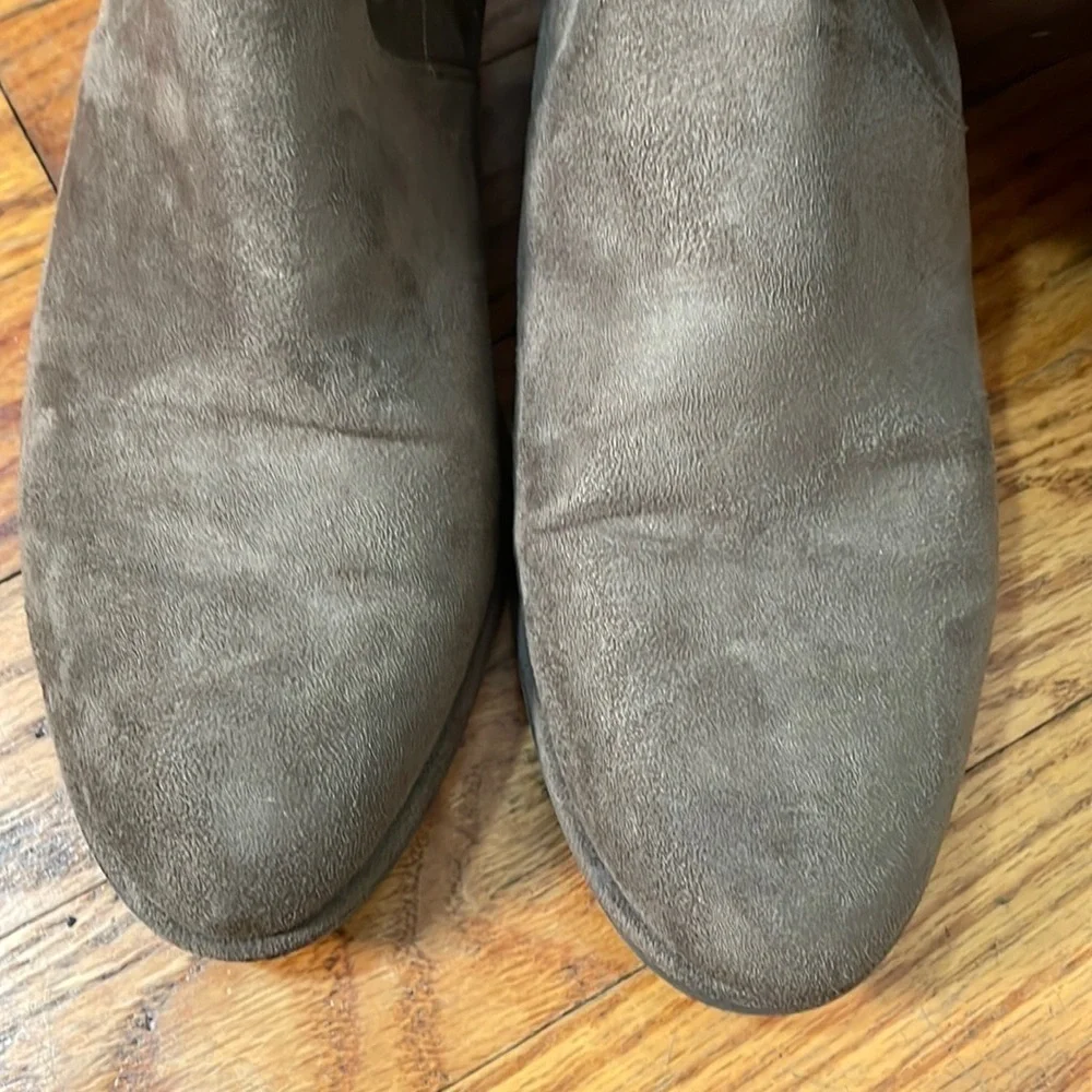 Marc Fisher Side Zip Over The‎ Knee Faux Suede Boots Taupe size 7